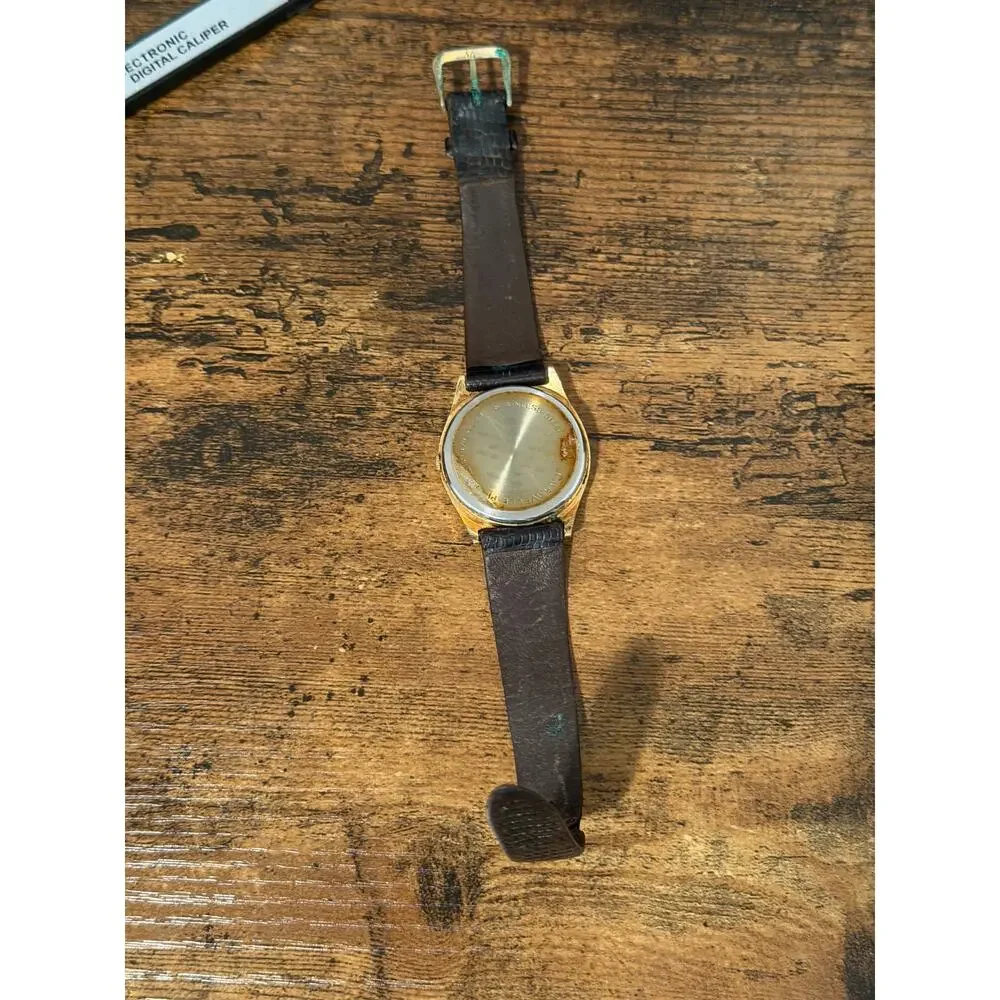 Caravelle Quartz Diamond Accent Gradient Dial Vintage Dress Watch
